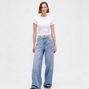 NWT Gap Baggy Mid Rise Ultrasoft 4/27 P